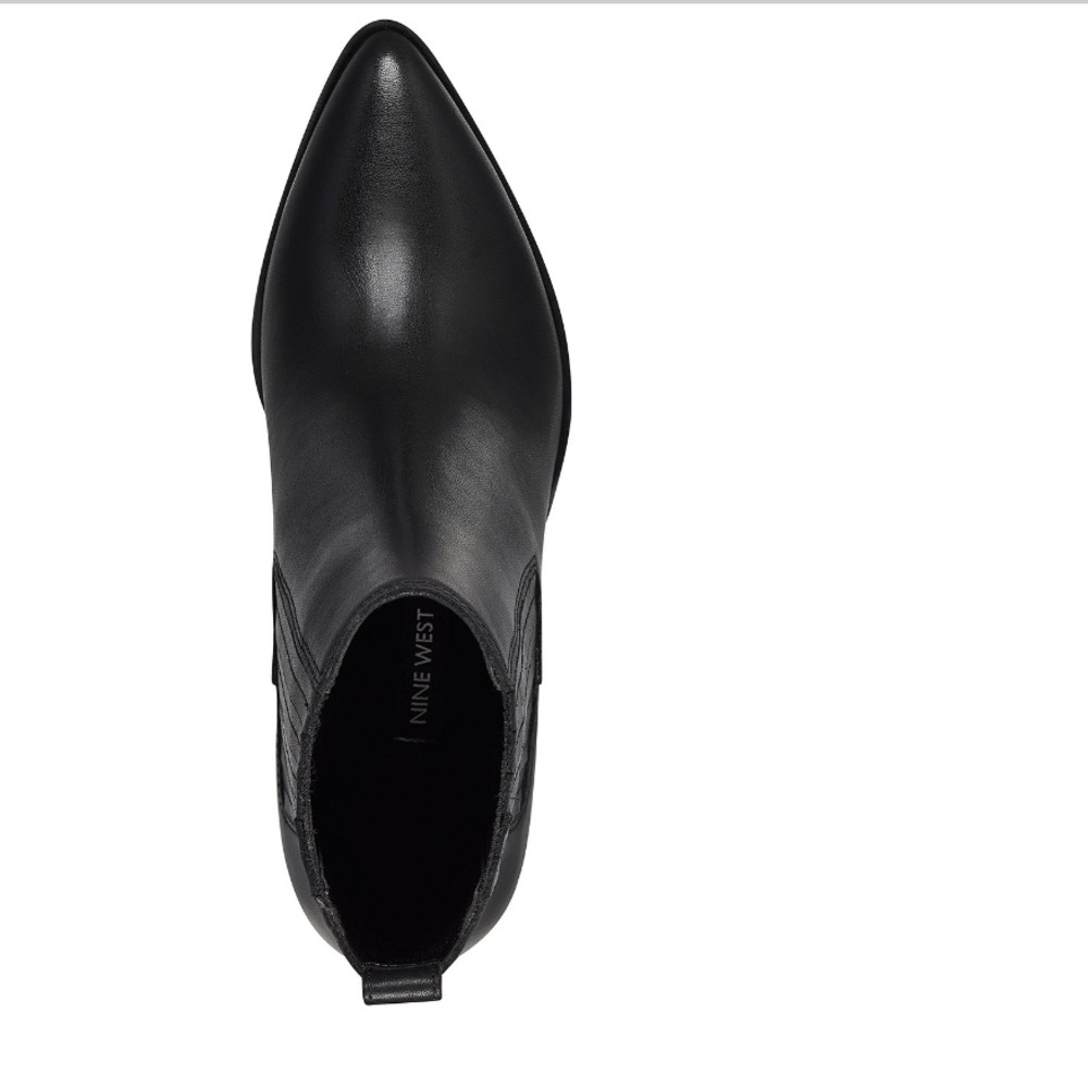 Nine West Lexa Leather Pointed Toe Ankle Boots - Picture 3 of 5